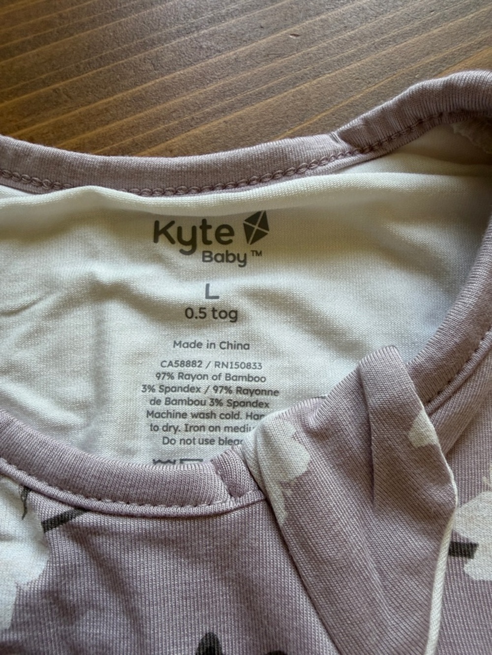 Kyte Baby Sleeveless Lavender Floral Baby Sleep Sack with Butterflies- 0.5 TOG,L - Picture 4 of 4